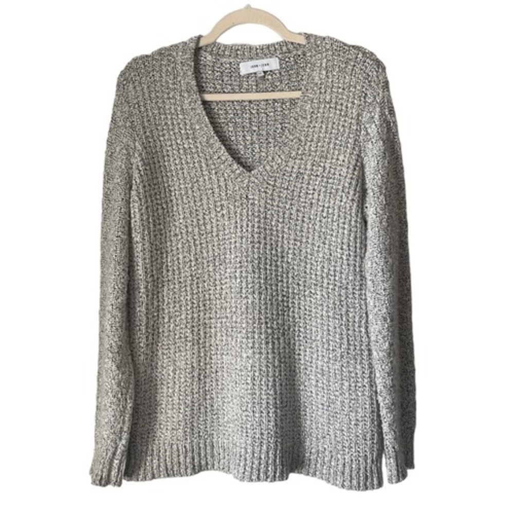 S1 John + Jenn Sweater Marled Waffle Knit Coastal Grandma Oversized Chunky